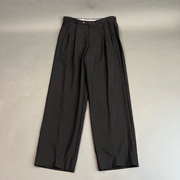 Yves Saint Laurent Other - YSL Black Wool Pleated Trouser Dress Pants Relaxed Fit Luxury Designer